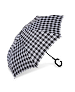 UnbelievaBrella Reversible Dual-Print Umbrella Bison/Cecila
