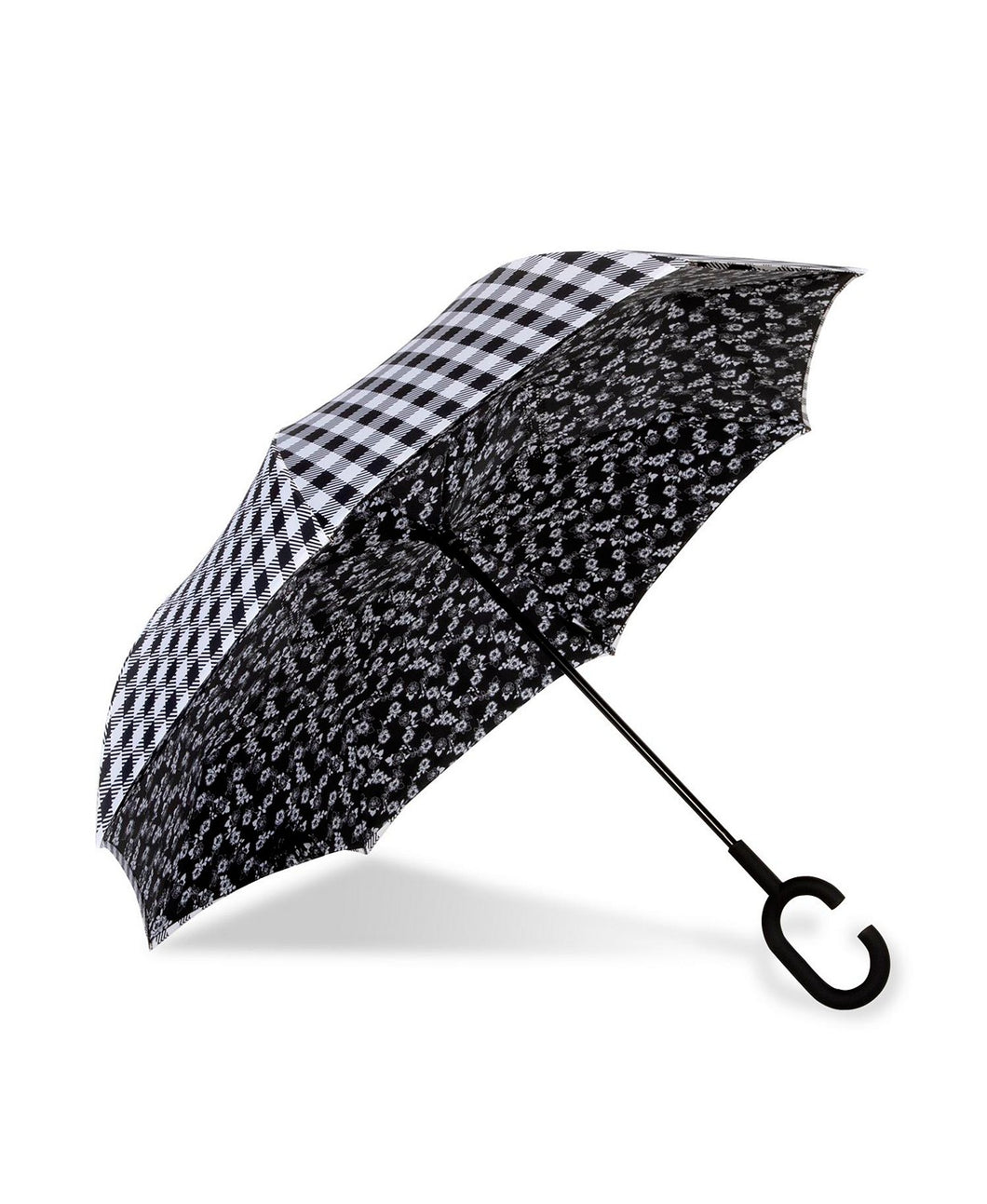 UnbelievaBrella Reversible Dual-Print Umbrella Bison/Cecila