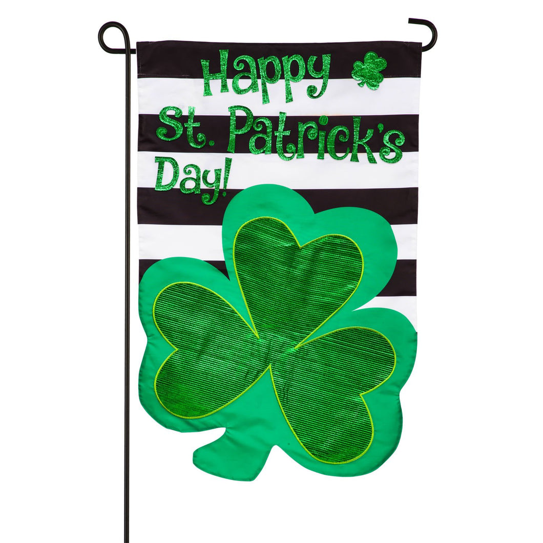 St. Patrick's Day Striped Garden Flag