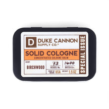 Load image into Gallery viewer, Duke Cannon Birchwood Solid Cologne
