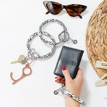Load image into Gallery viewer, Big O Silicone Key Ring- Zebra

