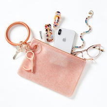 Load image into Gallery viewer, Big O SIlicone Key Ring -  Metallic Rose Gold
