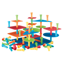 Load image into Gallery viewer, Tall-Stackers™ Pegs Building Set
