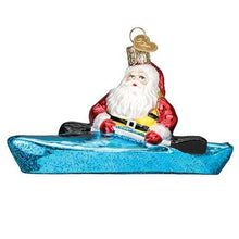 Load image into Gallery viewer, Old  World Christmas Santa in Kayak Ornament
