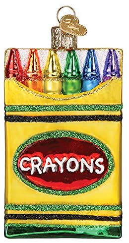 Old World Box of Crayons Ornament