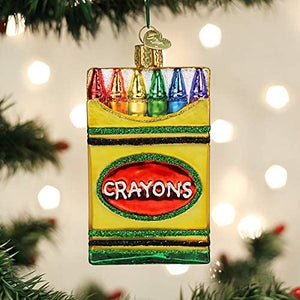 Old World Box of Crayons Ornament