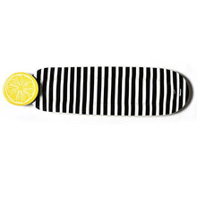 Load image into Gallery viewer, Mini Skinny 17 Oval Entertaining Tray-Black Stripe
