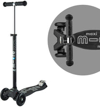 Load image into Gallery viewer, micro Scooter Maxi Deluxe Black/Grey
