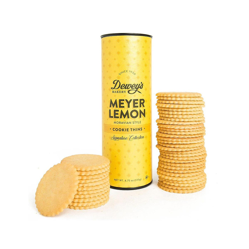 Meyer Lemon Moravian Cookie Thins Tube 4.5 oz