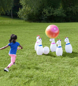 Giant Inflatable Unicorn Bowling