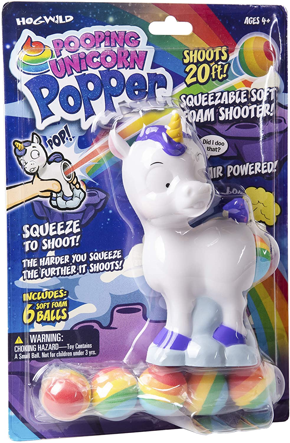 Hog Wild Pooping Unicorn Popper Toy