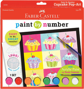 Paint by Number Cupcake Pop-Art