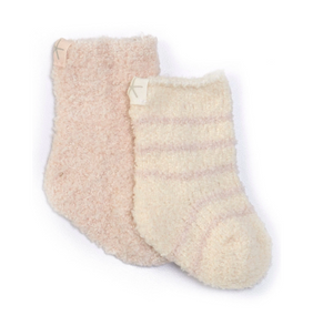 Barefoot Dreams CozyChic 2 Pair Infant Sock Set Pink