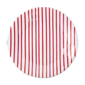 Stripe Red Dinner Plate