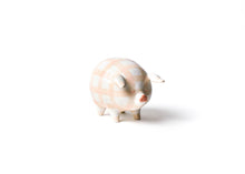 Load image into Gallery viewer, Gingham Piggy Bank Pink
