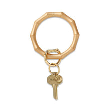 Load image into Gallery viewer, Big O SIlicone Key Ring-Gold Rush Bamboo
