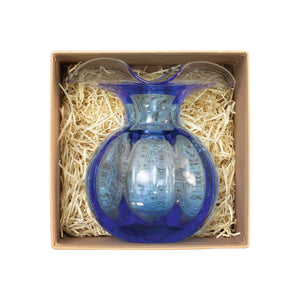 Hibiscus Glass Cobalt Bud Vase