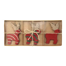 Load image into Gallery viewer, Ornaments Assorted Reindeer Ornaments - Set of 3
