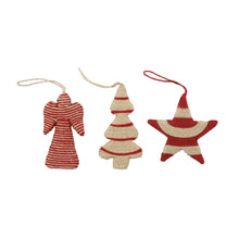 Load image into Gallery viewer, Ornaments Angel, Star, and Tree Ornaments - Set of 3

