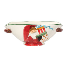 Load image into Gallery viewer, Vietri Old St. Nick Handled Oval Bowl w/ Presents
