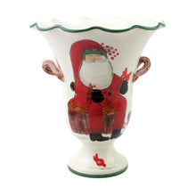 Load image into Gallery viewer, Vietri Old St. Nick Large Footed Cachepot w/ Campfire
