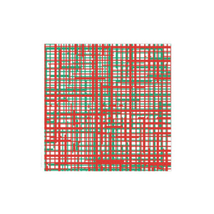 Papersoft Napkins Green & Red Plaid Dinner Napkins (Pack of 20)