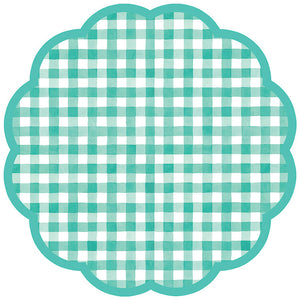 GINGHAM SCALLOPED PAPER CHARGERS