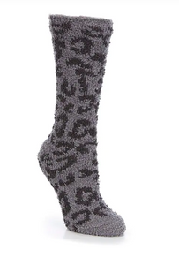 Barefoot Dreams CozyChic® Women's Barefoot In The Wild Socks GRAPHITE-CARBON