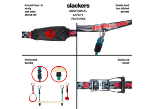 Slackers - Ninjaline Intro Kit 36ft, 7 obstacles
