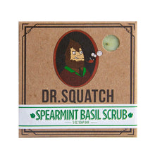 Load image into Gallery viewer, Dr. Squatch Spearmint Basil Scrub 5oz Men&#39;s Bar Soap
