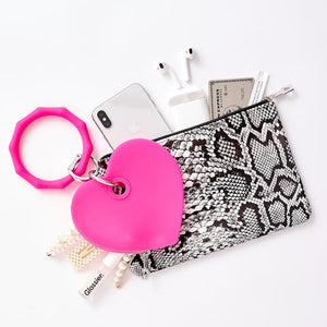 Silicone Big O® Key Ring Tickled Pink Bamboo