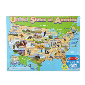 USA Map Wooden Jigsaw Puzzle