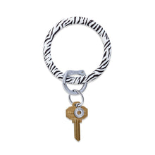Load image into Gallery viewer, Big O Silicone Key Ring- Zebra
