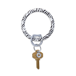 Big O Silicone Key Ring- Zebra