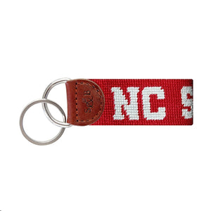 NC State Needlepoint Key Fob
