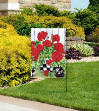 Load image into Gallery viewer, Geranium Flowers Garden Flag
