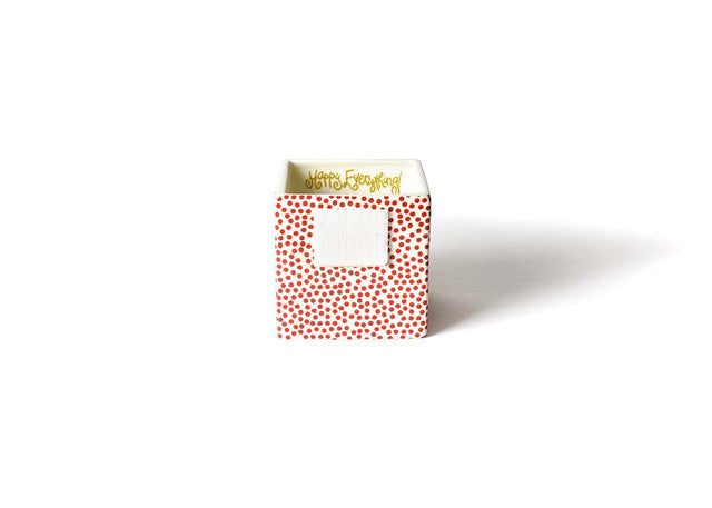 Small Mini Nesting Cubes Happy Everything Base Red Small Dot
