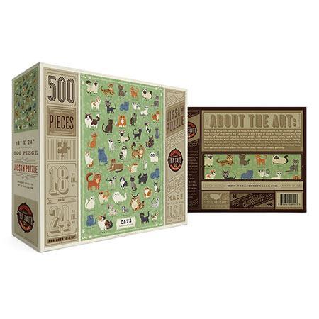 Illustrated Cats 500 pc Puzzle