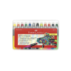 12 Gel Crayons in Storage Case