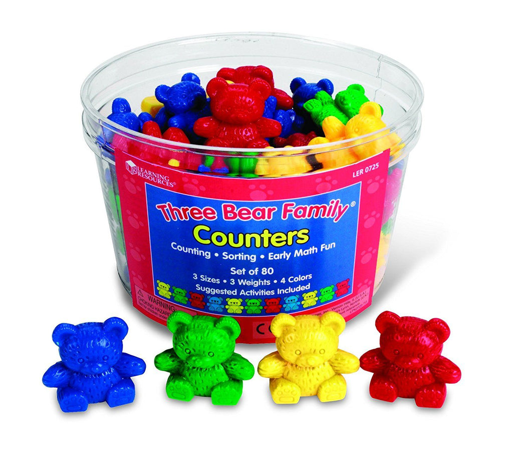 Three Bear Family® Basic Four Color Counter Set (Set of 80)
