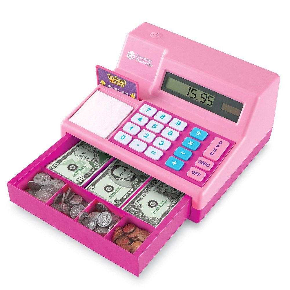 Pretend & Play® Calculator Cash Register - Pink