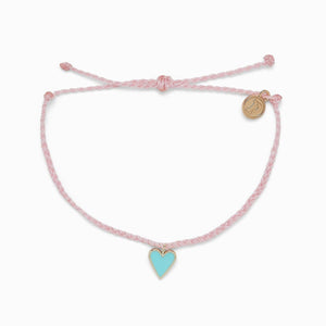 Petite Heart Gold Baby Pink O/S Bracelet