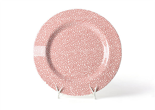Big Entertaining Round Platter Happy Everything Base Red Small Dot