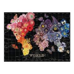MAP OF THE WORLD IN FULL BLOOM 1000 PIECE PUZZLE