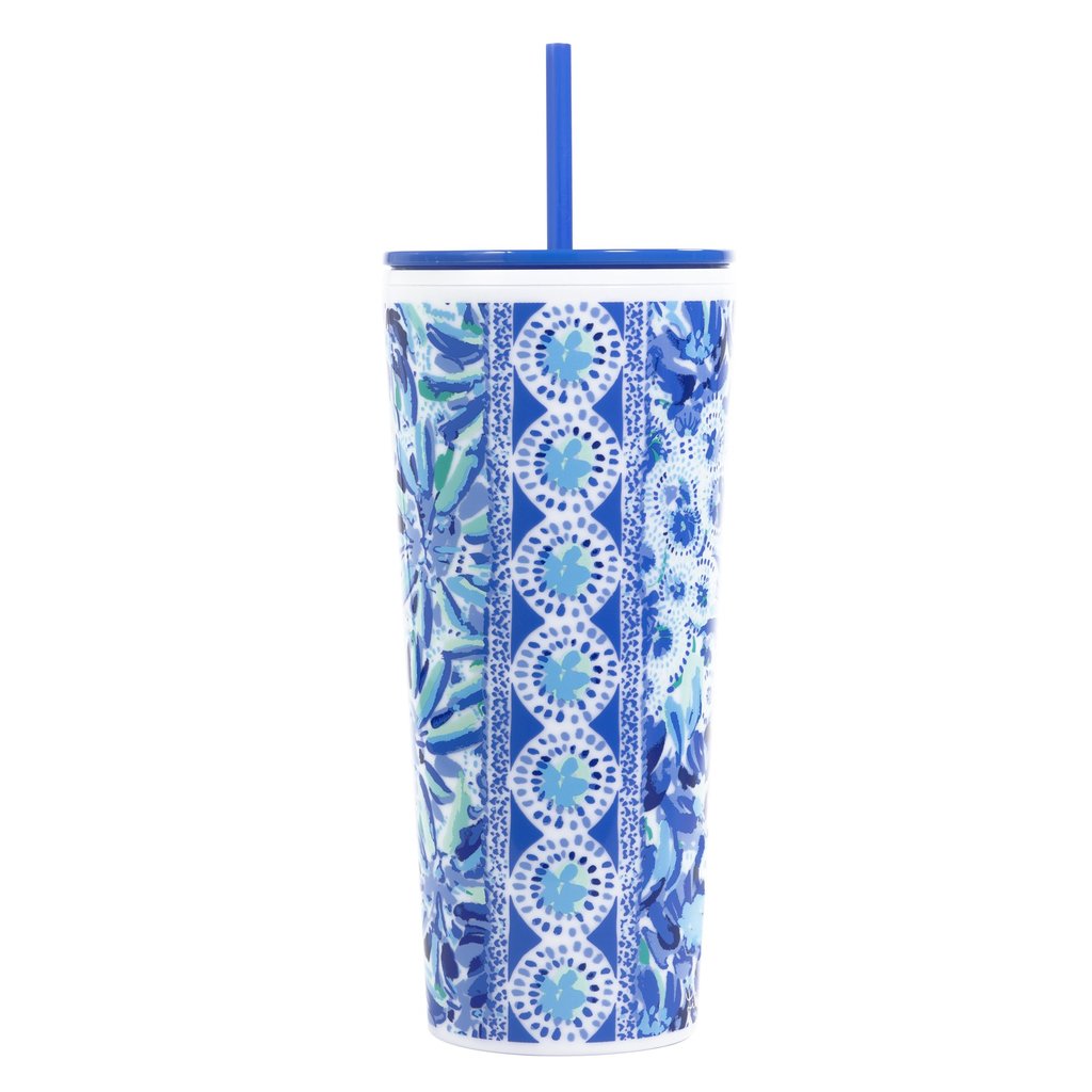 Lilly Pulitzer High Manetenance Tumbler with Straw