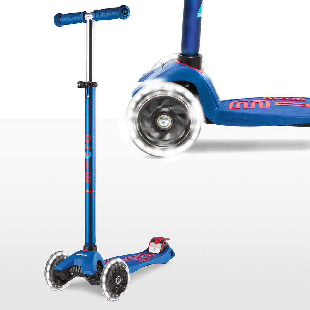 micro Scooter Maxi Deluxe Blue LED