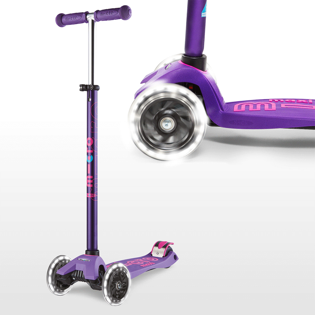 micro Scooter Maxi Deluxe Purple LED
